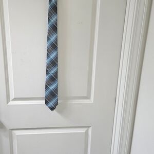 croft & barrow Blue and Black Plaid Men's Tie